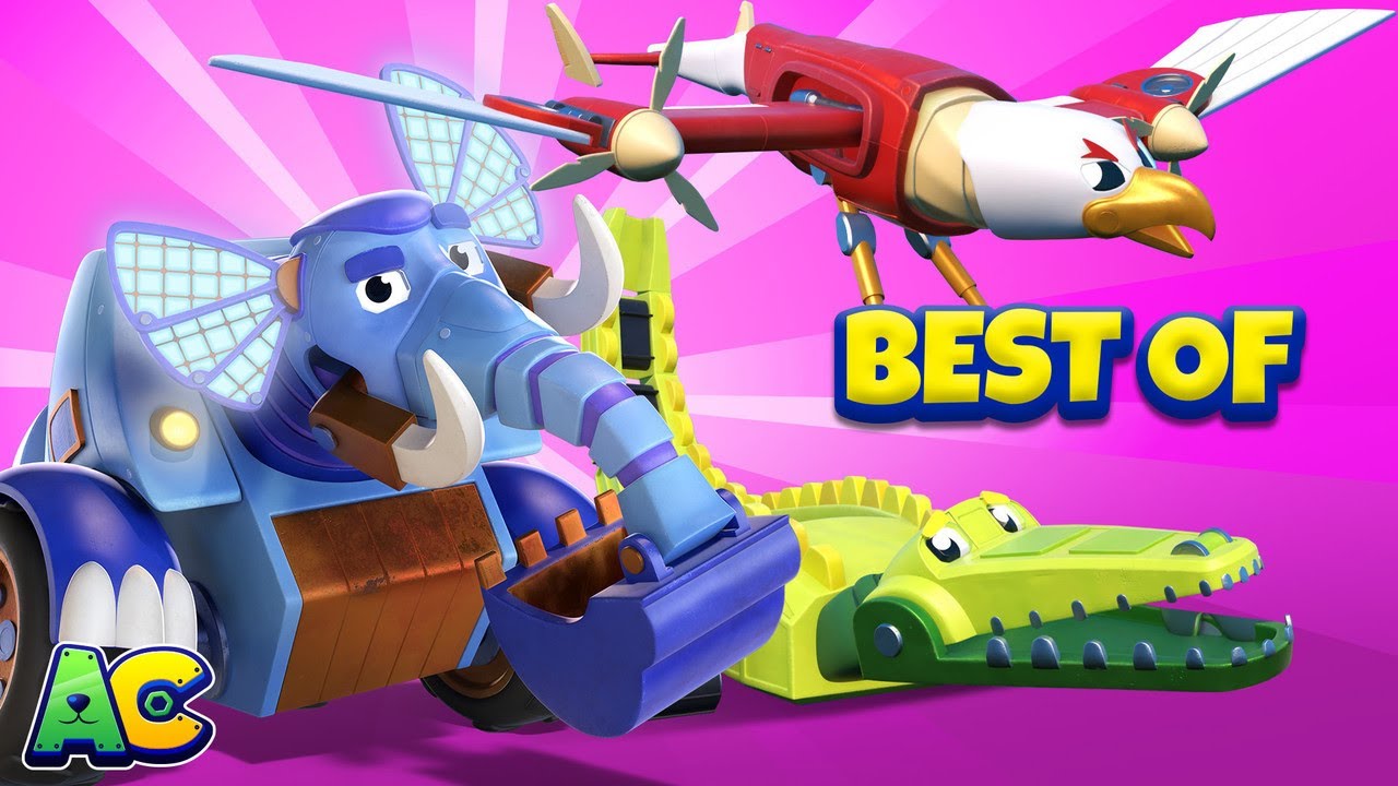 The Best of RESCUE cartoons- cartoons for kids with trucks & animals