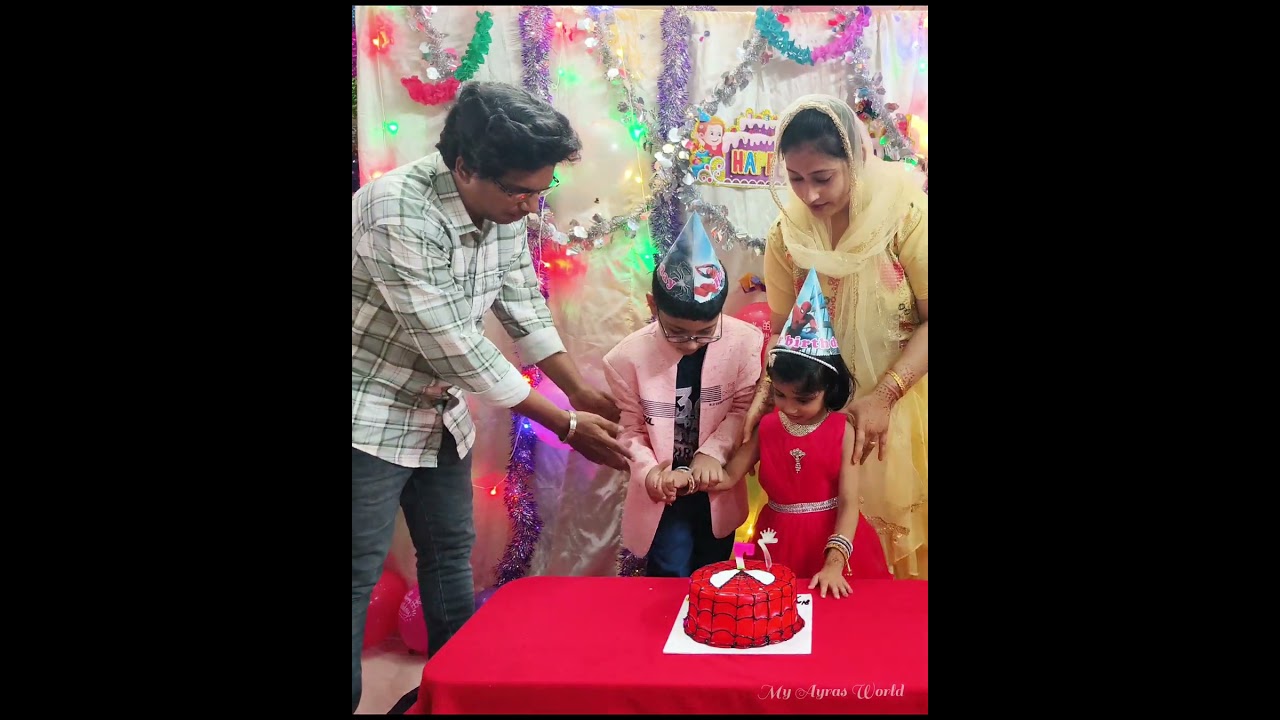 Blirthday Celebration 🥳🥳🥳#Minivlog #myayrasworld #shortvideo #shorts #shortfeed #spidermancake