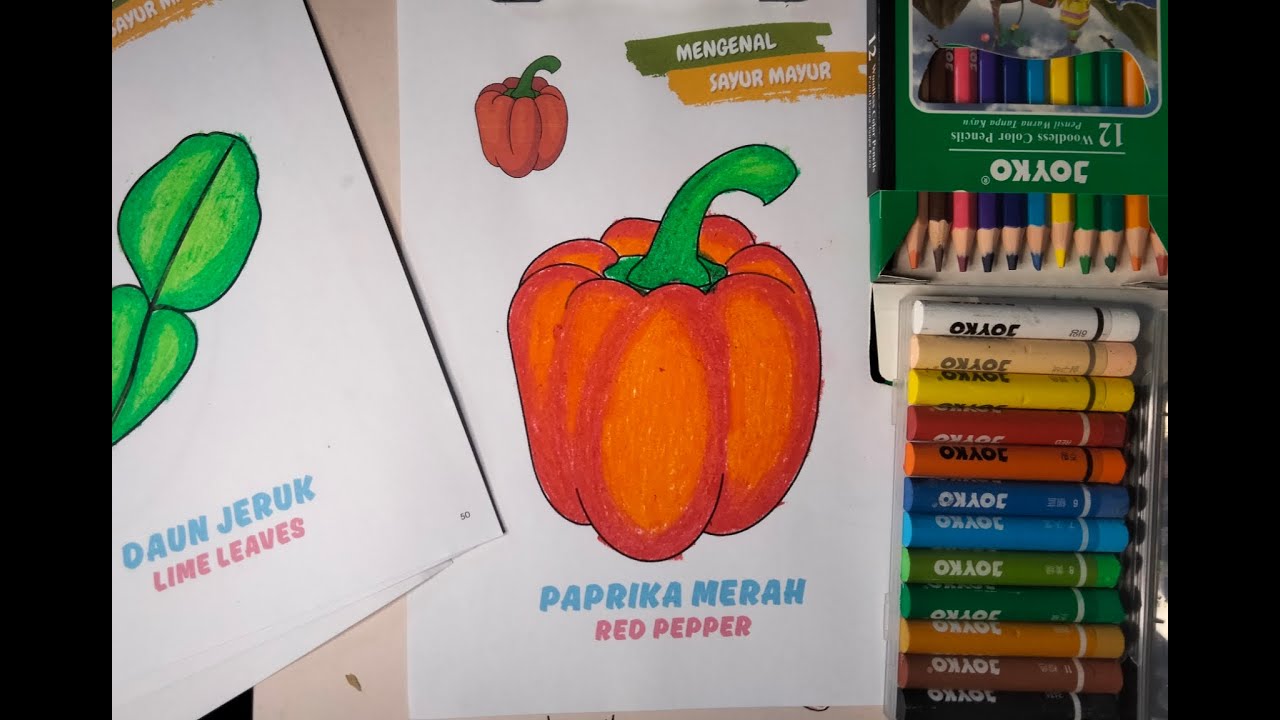Tutorial Mewarnai Gambar Paprika dengan gradasi  #paprika #mewarnai #gradasiwarna #art
