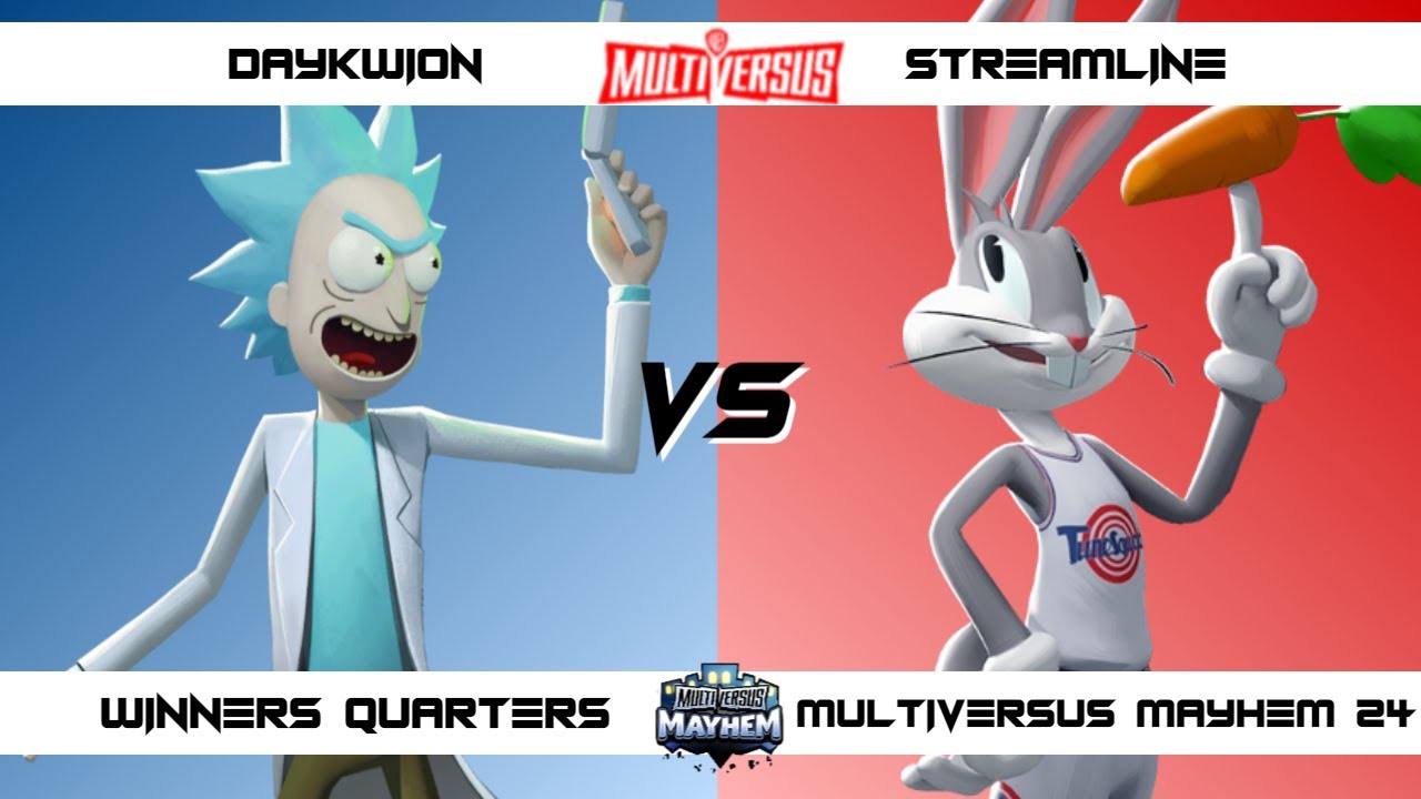 MultiVersus Mayhem 24 Winners Quarters Daykwion (Rick) vs Streamline (Bugs) MultiVersus Tournament