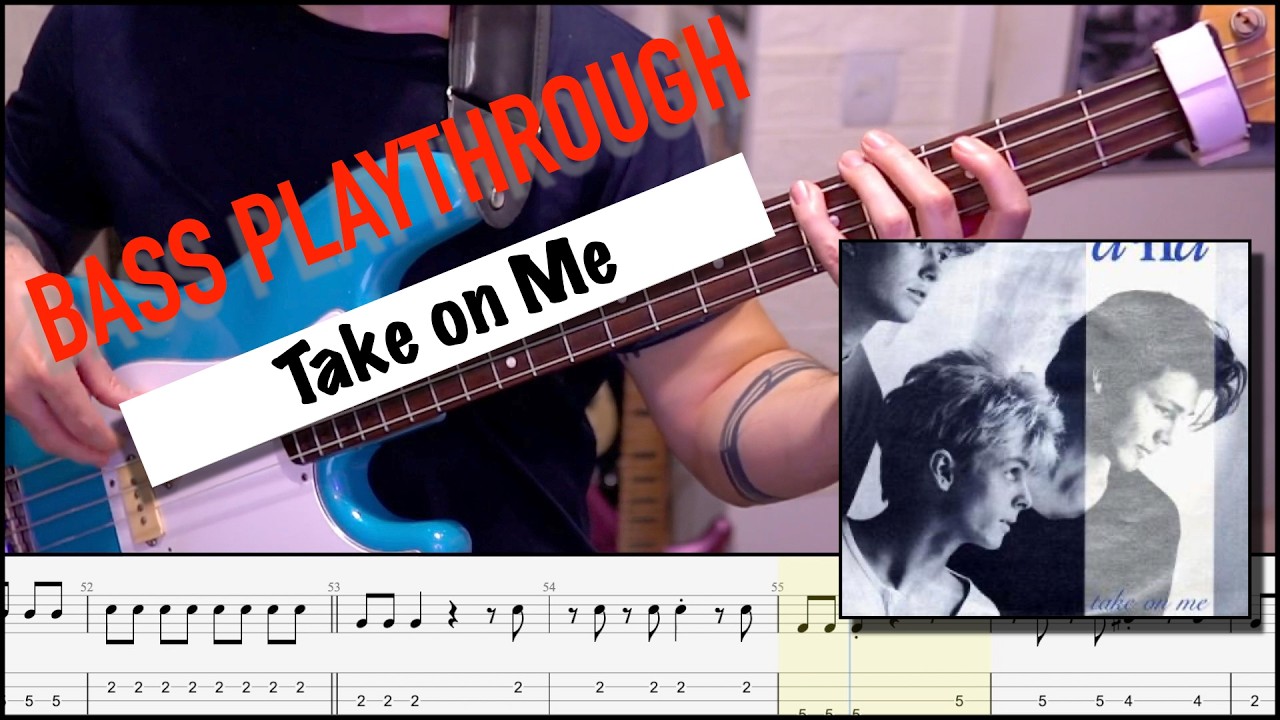 BASS PLAYTHROUGH: TAKE ON ME by A-HA (sheet/tab included)
