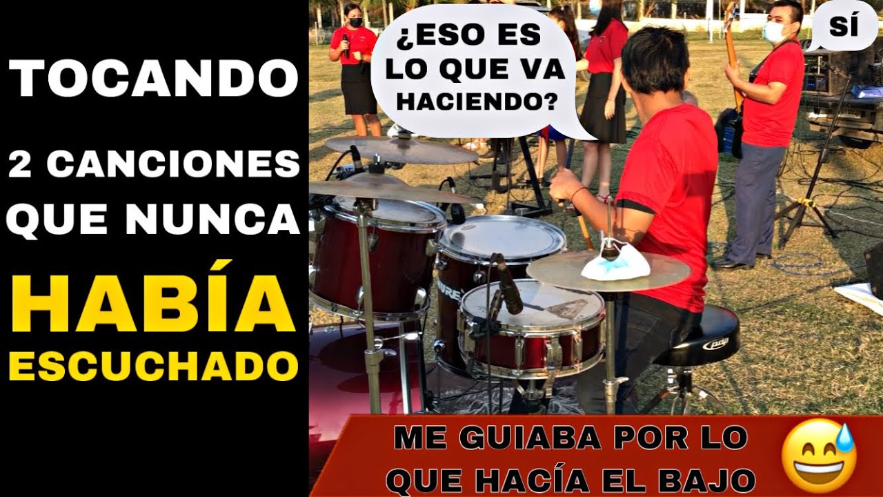 ¡Tocando 2 Canciones Que NUNCA Había Escuchado! | [Me Guiaba Por El Bajo] 😅🥁🎶