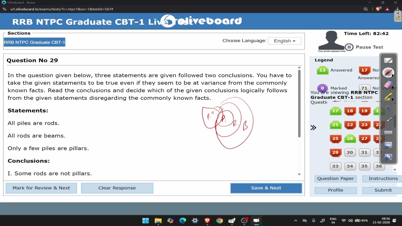 RRB NTPC Graduate Level Live Mock | Oliveboard 15 Feb | 2026