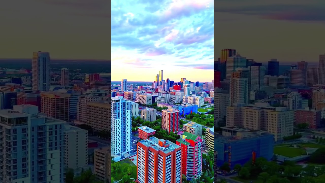 Edmonton City Drone View 2025 | Must Visit Places in Canada!🇨🇦 #canada  #shorts