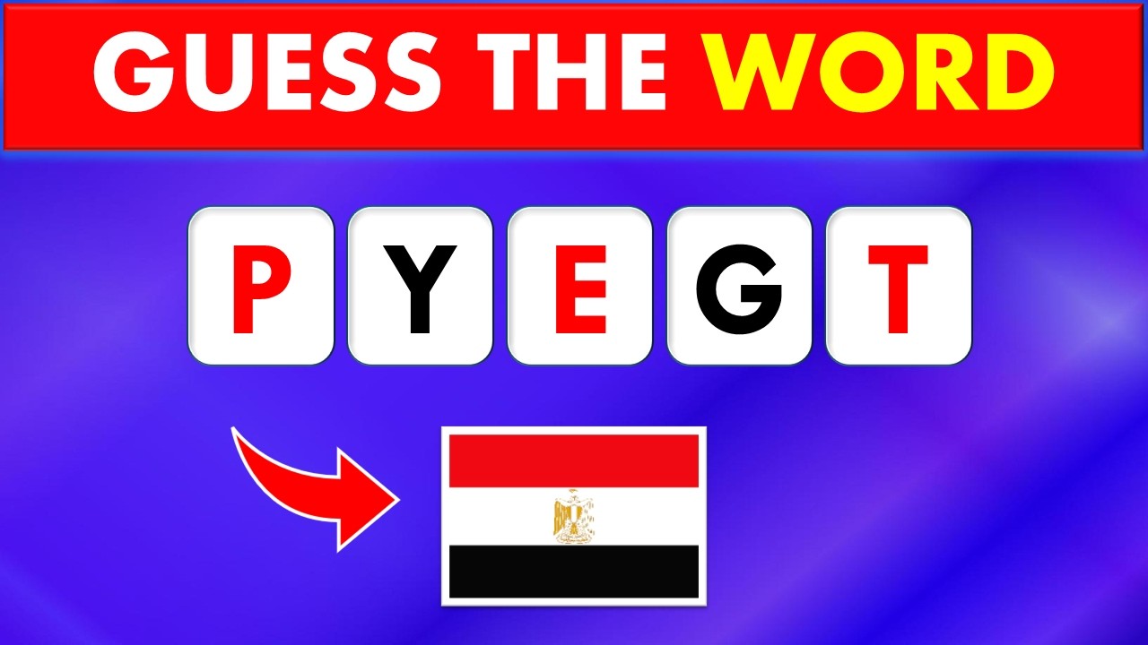 Guess The Word From SCRAMBLED LETTERS 🤔🧠🔤 | Scrambled Word Quiz