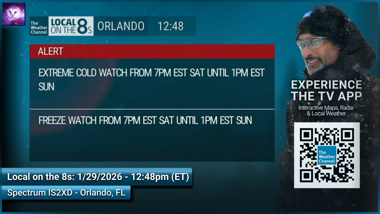 TWC Local on the 8s - 1/29/2026 - 12:48pm EST | Extreme Cold Watch