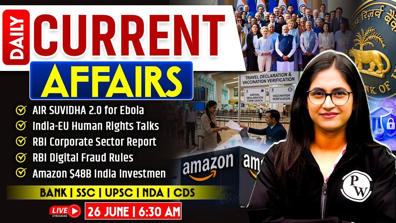 26 June 2026 | Current Affairs Today | Banking Current Affairs 2026 | by Sushmita Ma'am