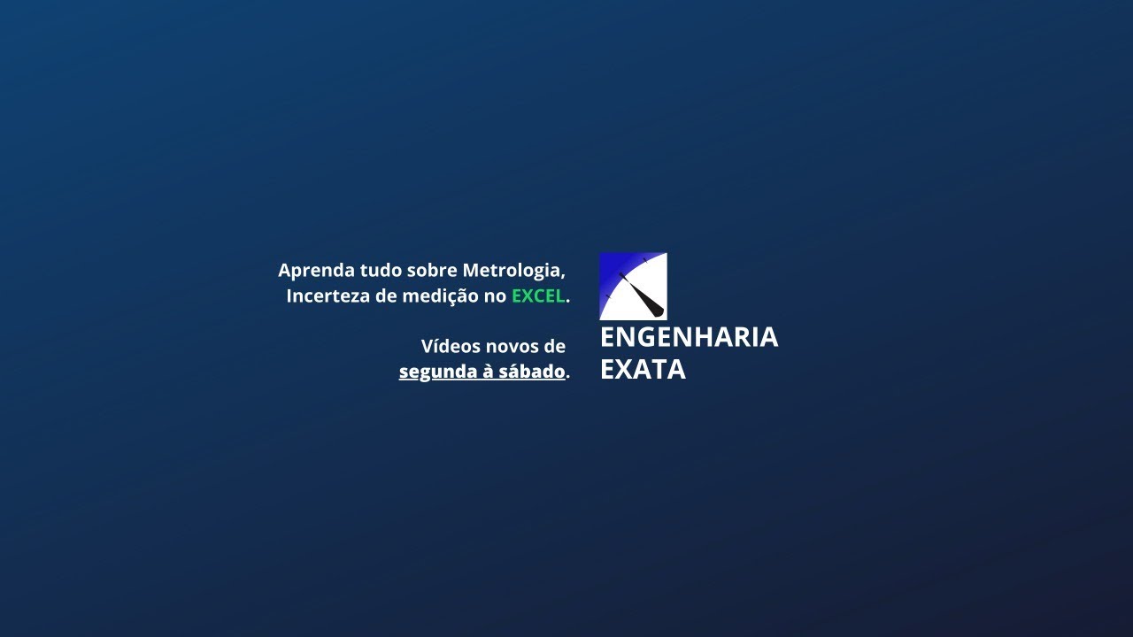 [LIVE] #001 Como Elaborar Planilhas de C&aacute;lculo de Incerteza no EXCEL
