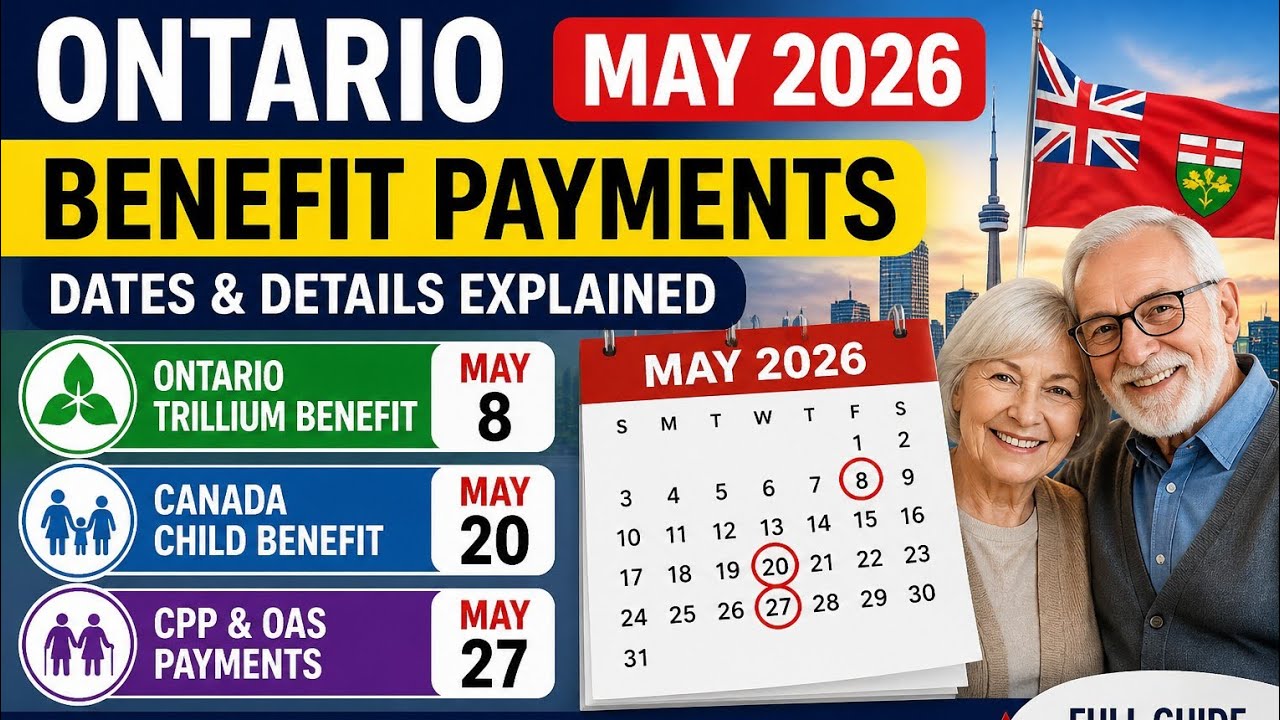 Ontario May 2026 Benefit Payments Schedule | OTB, CCB, CPP & OAS Dates Explained 