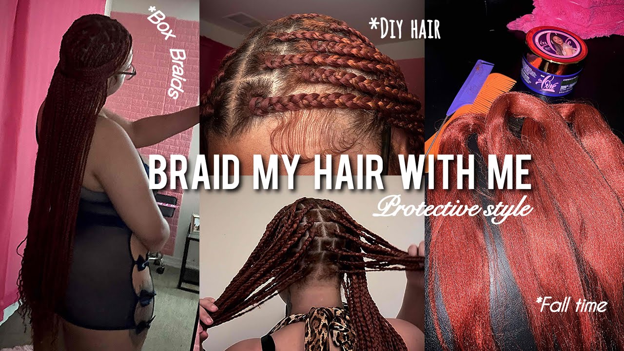 Braiding my own hair | Perfect fall color🍁