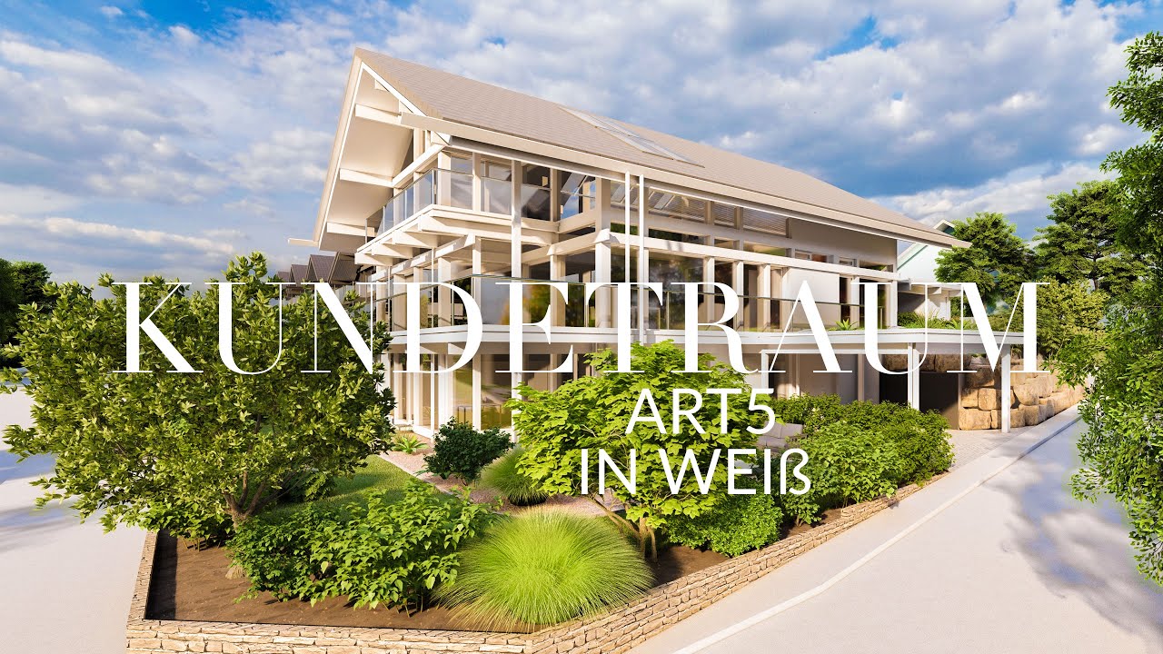Ein Kundentraum in Weiß - HUF Haus ART 5 in 3D | #hufhaus #3dvisualisation
