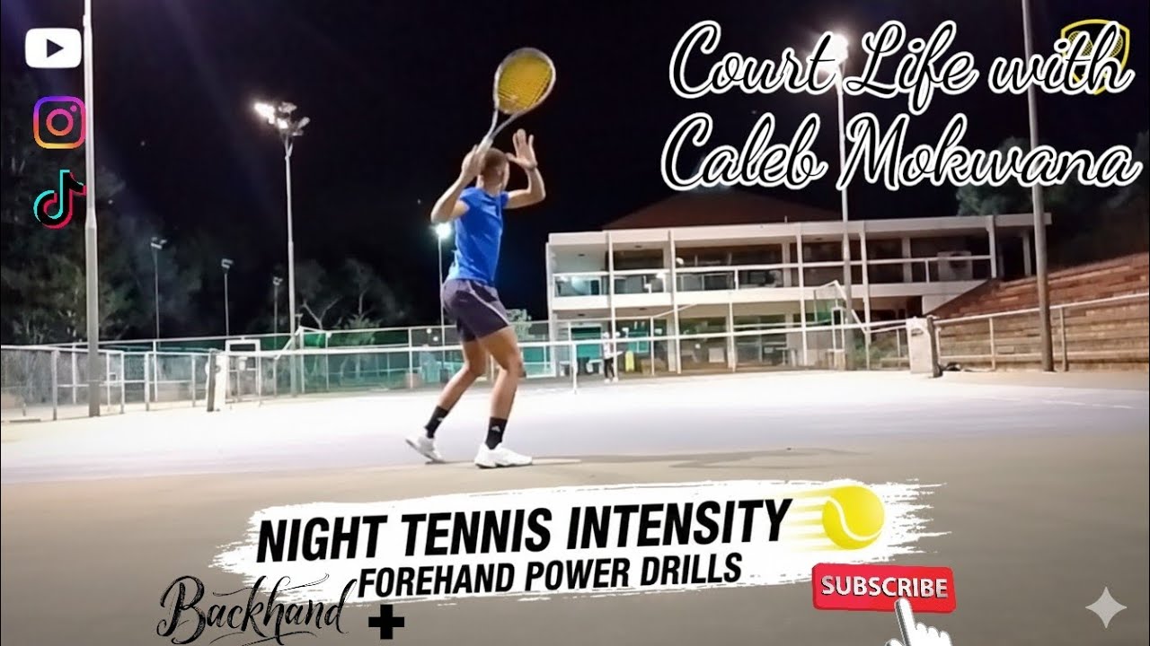 11 minutes of tennis night intensity🥵🎾 | Court Life with Caleb Mokwana 
