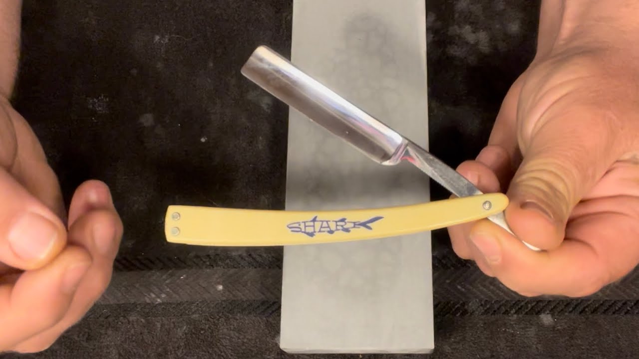 Honing the shark razor. 🤘😃🤘