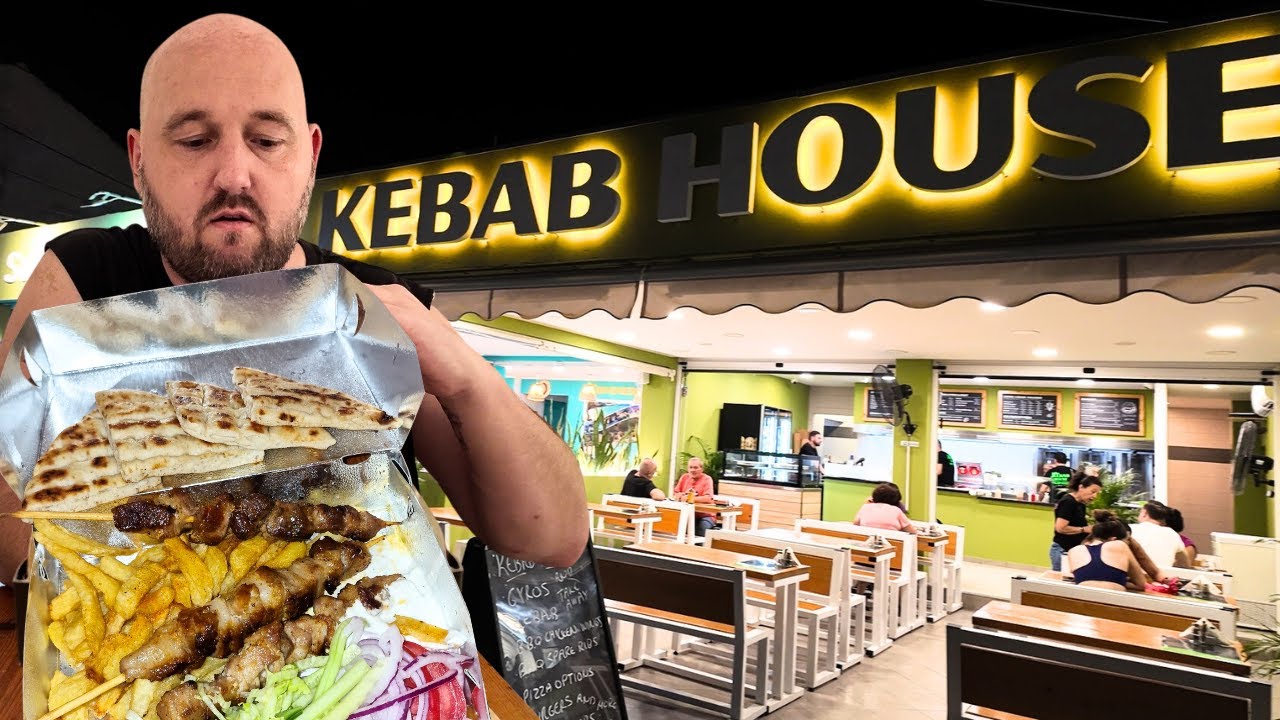 I went to a GREEK KEBAB HOUSE for a TAKEAWAY on my LAST NIGHT and tried a TRADITIONAL PORK SOUVLAKI