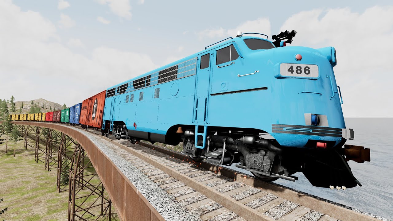 Crazy High Speed Train Crashes #80 - Beamng drive | Dancing Cars