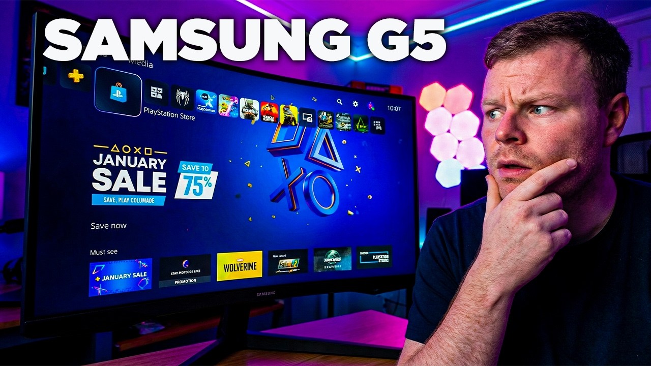 Распаковка и полная настройка игрового монитора Samsung Odyssey G5.