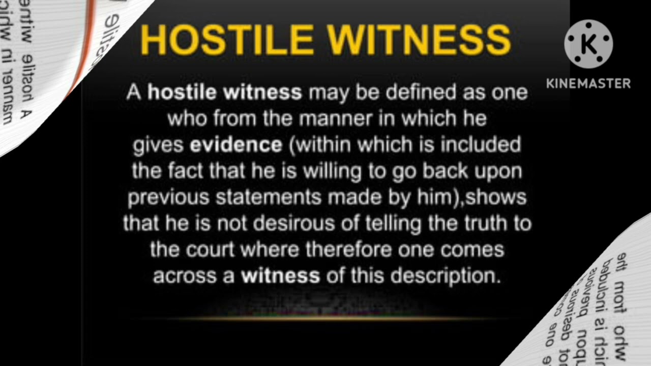 HOSTILE WITNESS-INDIAN EVIDENCE ACT -(SEC154)