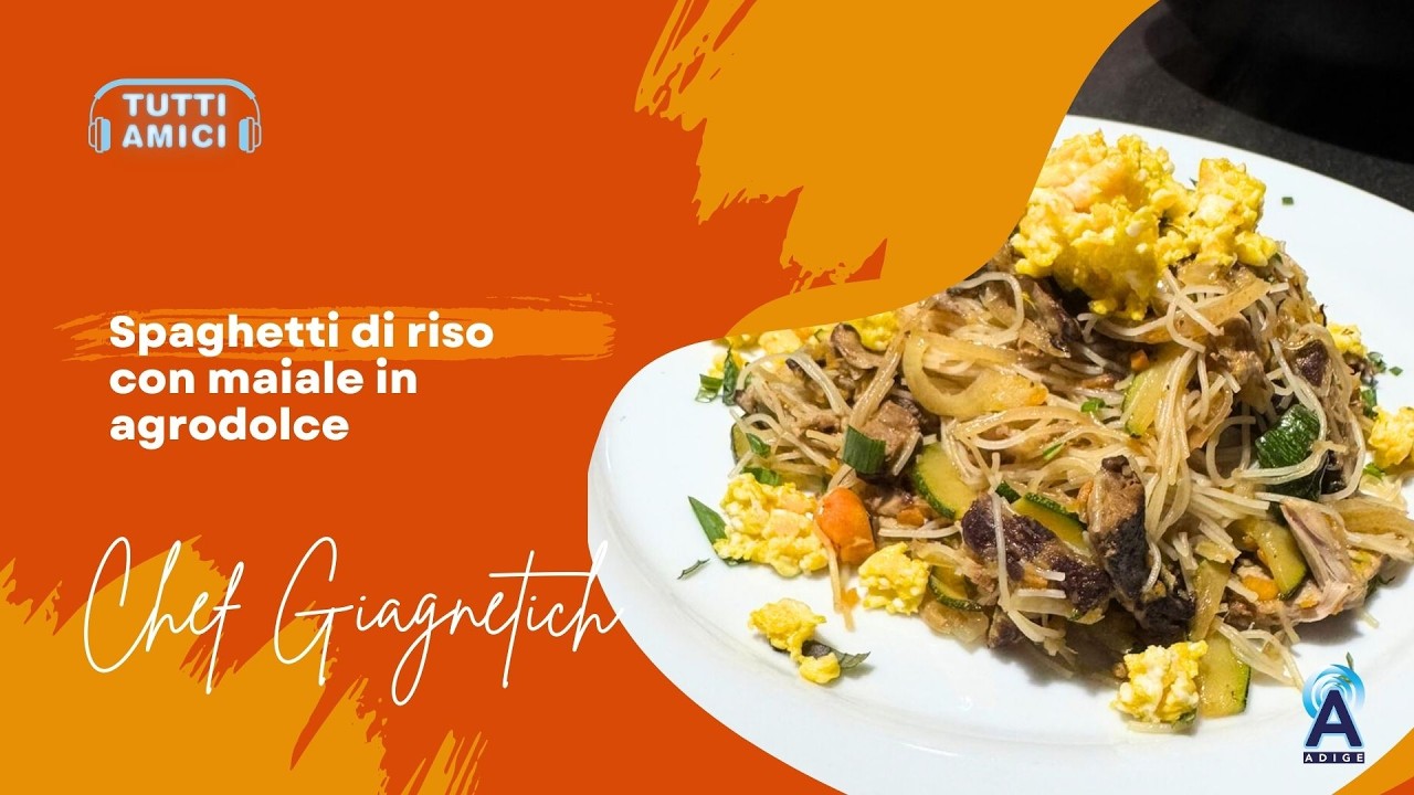 SPAGHETTI DI RISO CON MAIALE IN AGRODOLCE - In Cucina con lo chef Giagnetich
