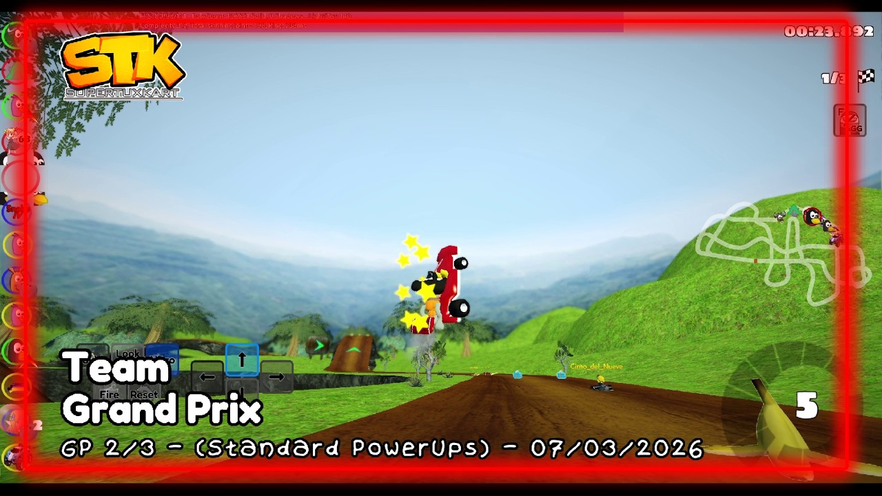 SuperTuxKart 1.5 Online - Team Grand Prix - GP 2/3 - (Standard PowerUps) - 07/03/2025