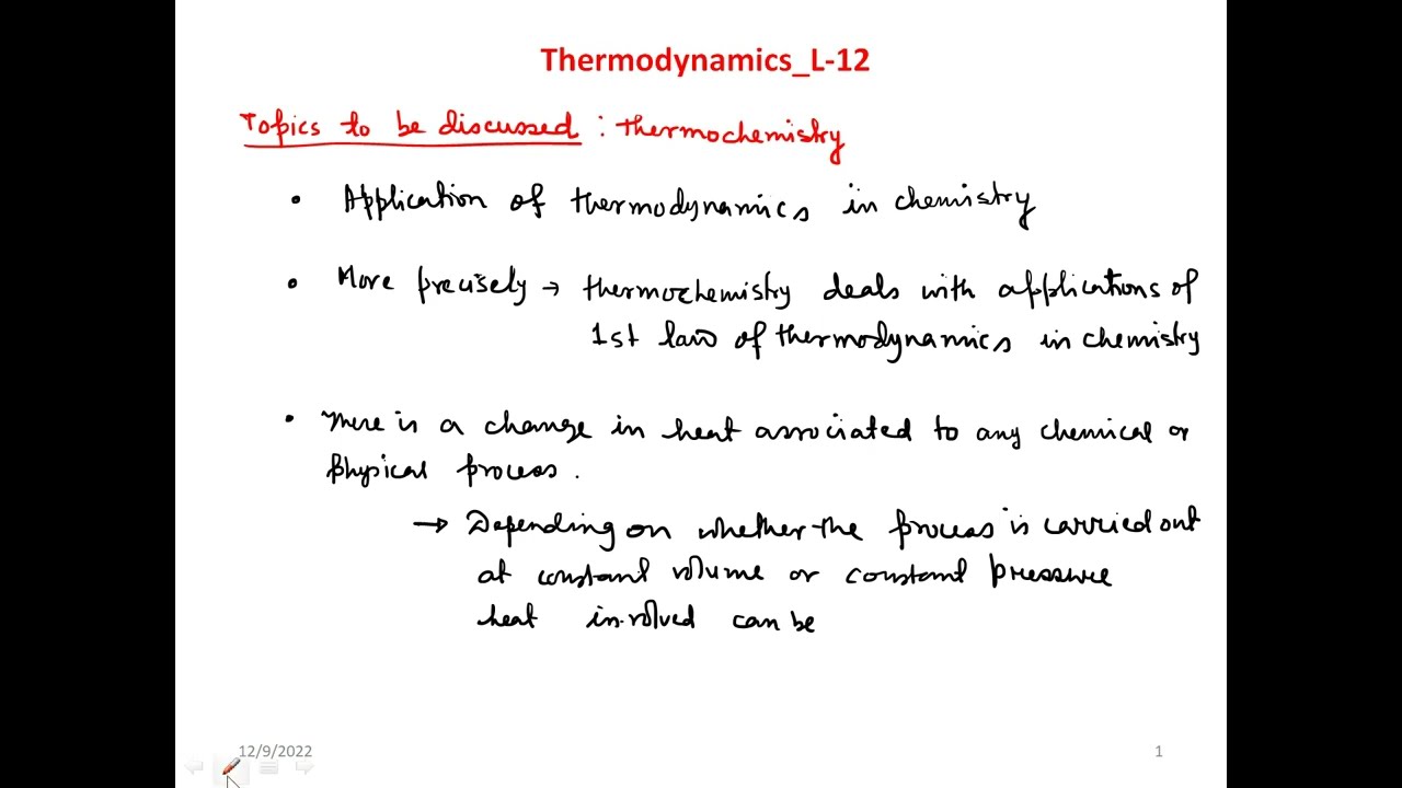 Classical Thermodynamics: Lecture 12