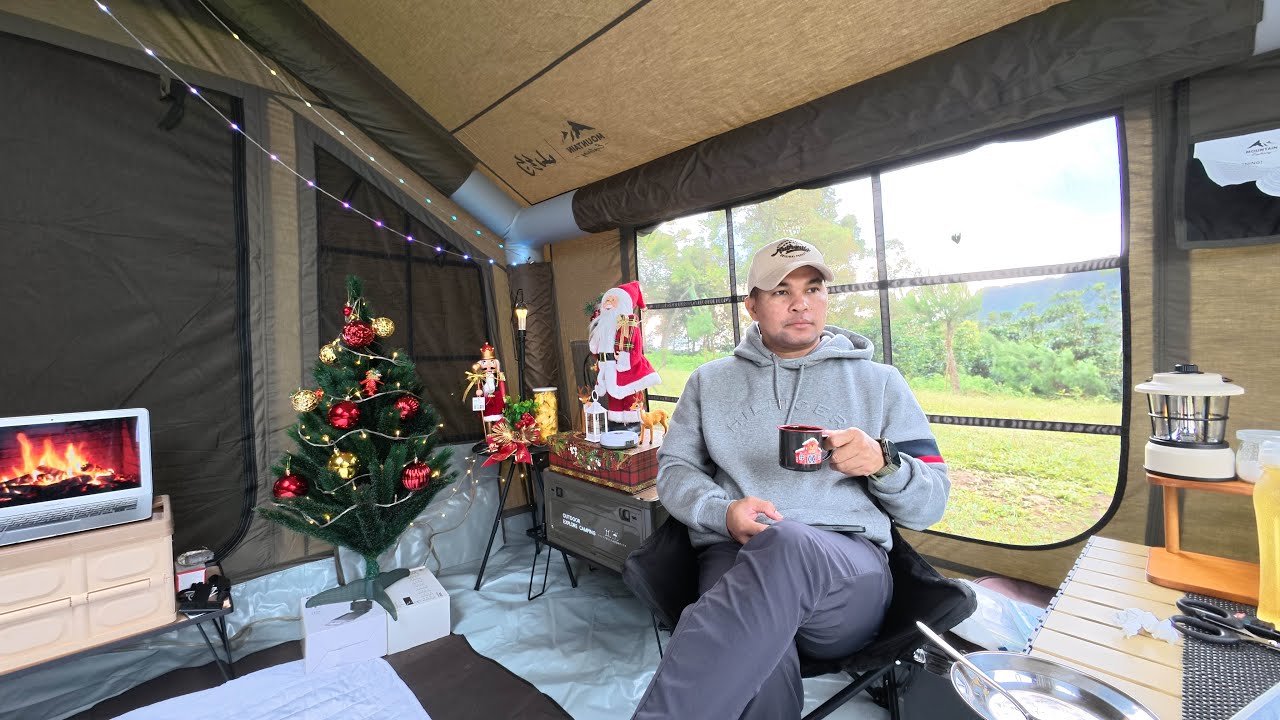 CAMPING DENGAN TENDA ANGIN - NUANSA NATAL