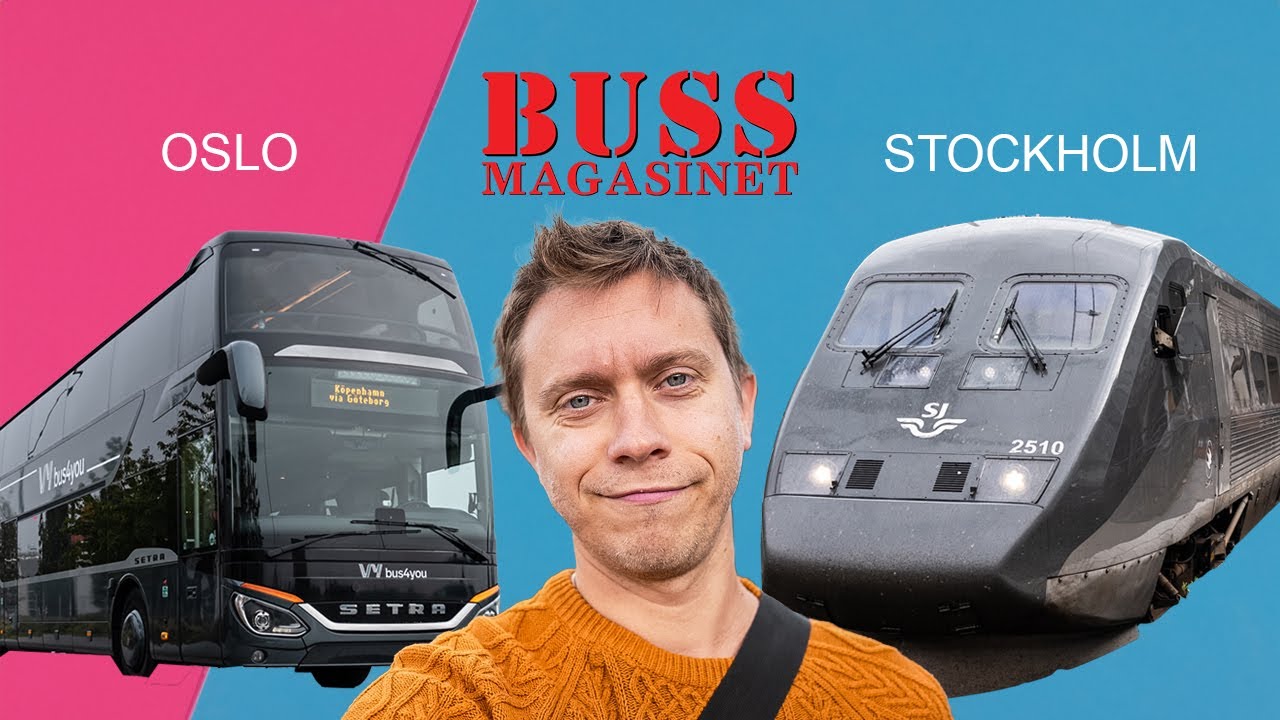 Bus and train journey from OSLO to STOCKHOLM