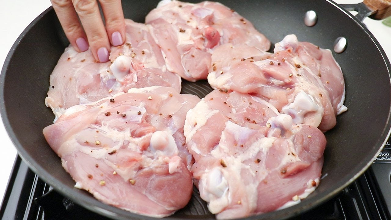 Куриные бедра на сковороде! Вкуснее, чем в духовке! Вкусный ужин. АСМР
