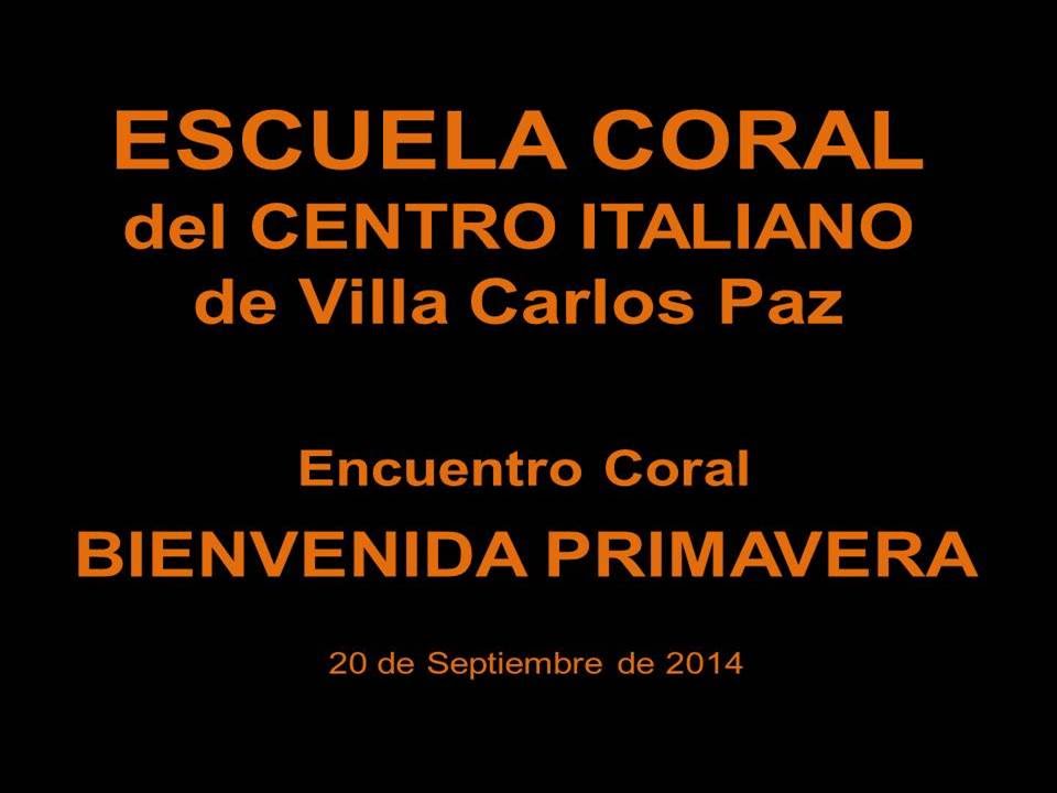 Encuentro Coral Bienvenida Primavera