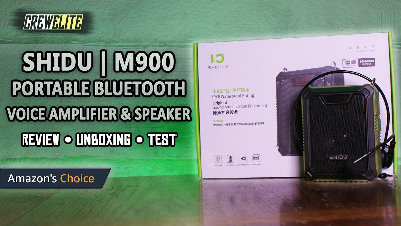 SHIDU - M900 Bluetooth Waterproof Voice Amplifier Speaker & Mic | Portable PA System [REVIEW]