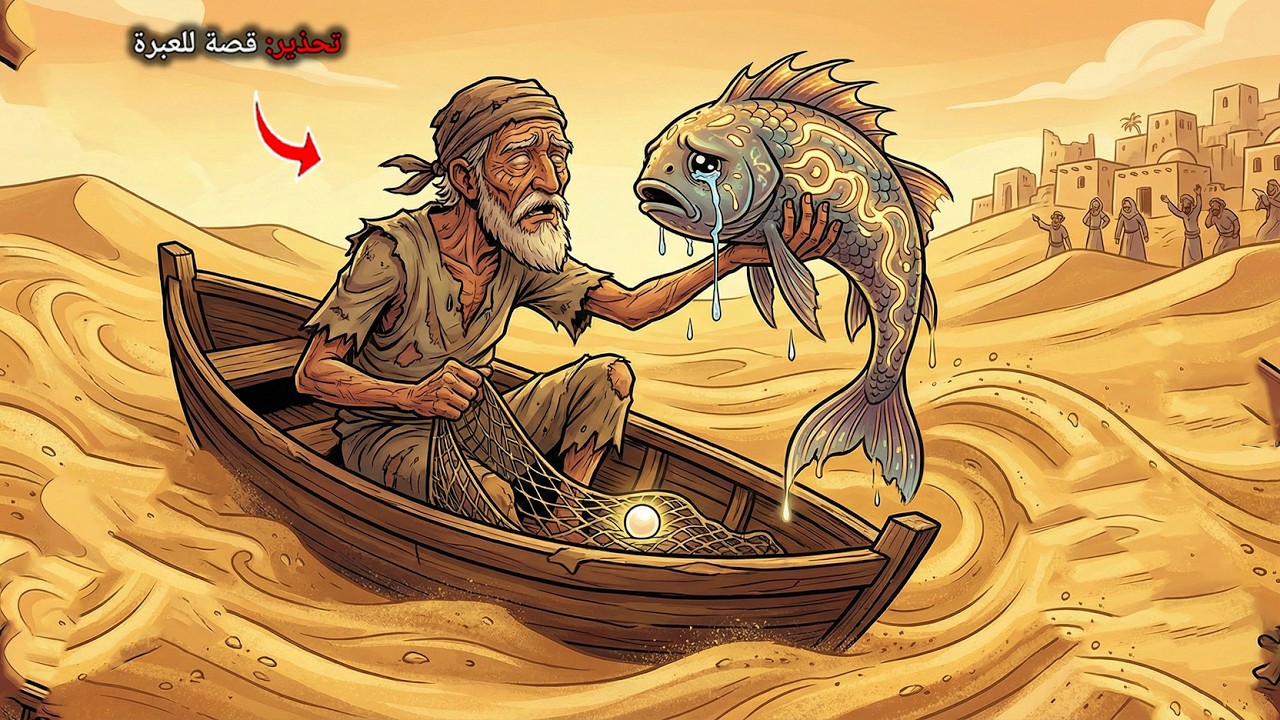 #قصة صياد عجوز فقد بصره، يخرج للبحر كل يوم ولا يصطاد شيئاً، يسخر منه أهل القرية. ذات يوم يصطاد سمكة.