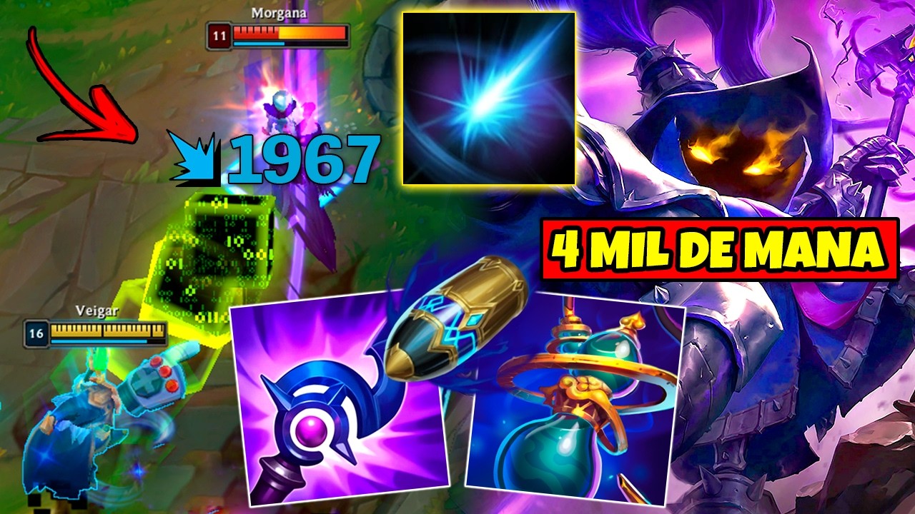 VEIGAR COM 4 MIL DE MANA SÓ PRECISA APERTAR 'R'