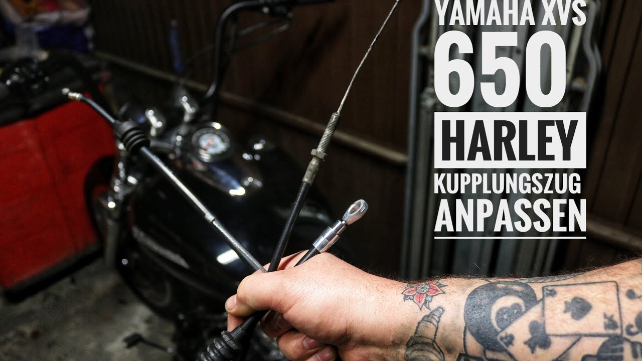Umbau Yamaha XVS 650 Harley Armatur am Ape Teil zwei Kupplungszug