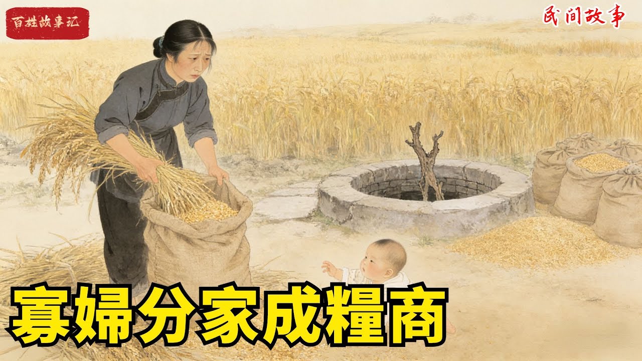 寡婦帶嬰兒分家，只分得村外一口枯井和一小袋發黴糯米。她用井水和米釀醋，醋香引來鳥雀啄食，鳥雀卻叼來各種糧種丟在井邊，誰料那片荒地長出了黃燦燦的莊稼！#故事頻道 #民間故事#有聲書 #睡前故事#故事分享