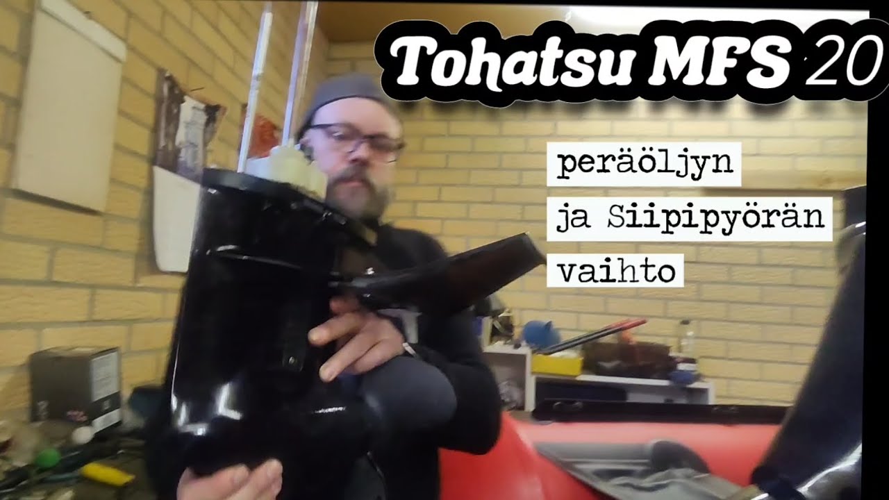 Tohatsu 20 hv perämoottorin Peräöljyn ja Impellerin vaihto.