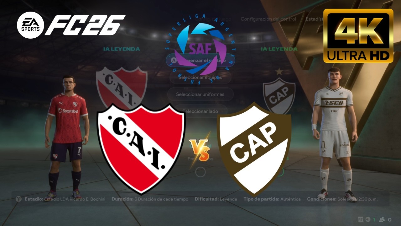 EA FC 26 - Independiente vs Platense | Liga Argentina 2025 [4K 60].