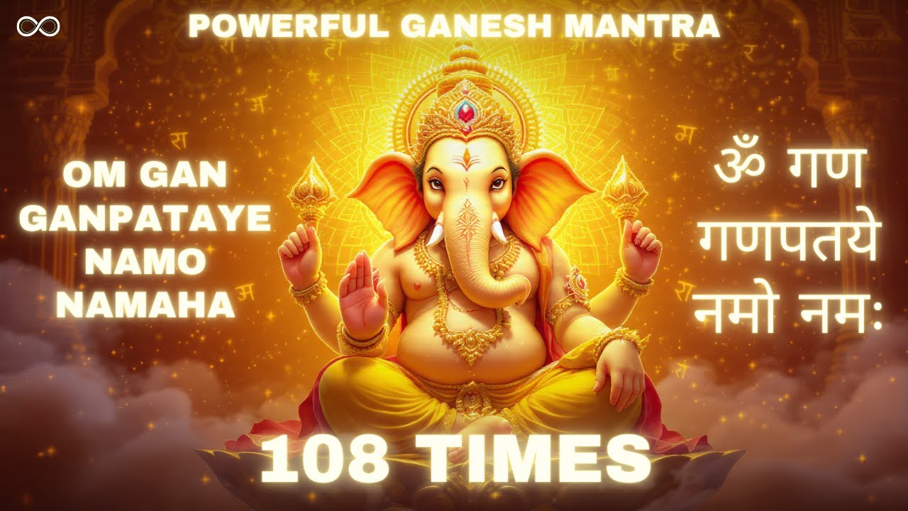 ॐ गण गणपतये नमो नमः | Om Gan Ganapataye Namo Namaha | 108 Times Chant | JS Infinity Studios