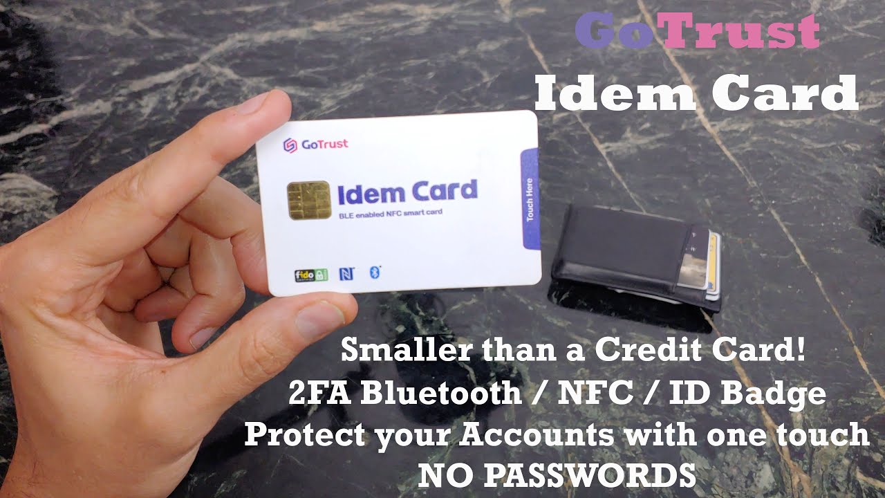 GoTrust Idem Card 2fa FiDO Bluetooth NFC Card Review