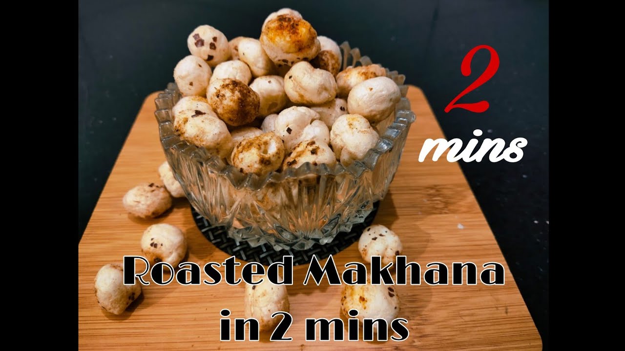 Easy and Quick snack in 2 mins/microwave recipe/Roasted makhana/Masaledar makhana