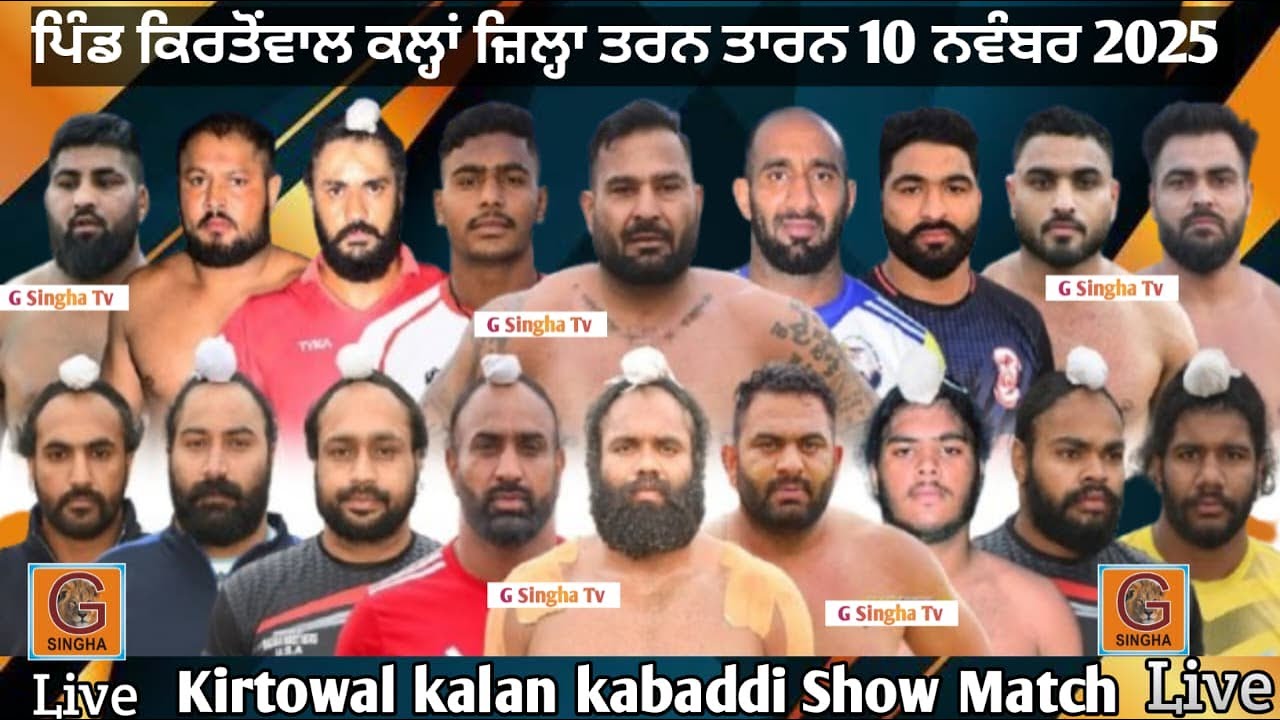 🔴[Live] Kirtowal kalan(Tarn Taran) Kabaddi Show Match( Frandipur V/s(Jap) khadur Sahib | 10 Nov 2025