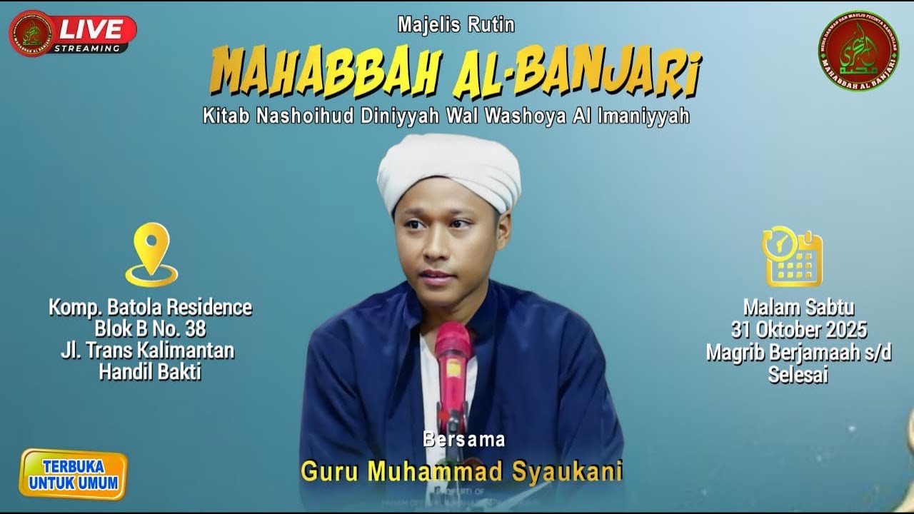 🔴[LIVE] Pengajian KITAB NASHOIHUDDINIYYAH Oleh GURU MUHAMMAD SYAUKANI Malam Sabtu 31 Oktober 2025