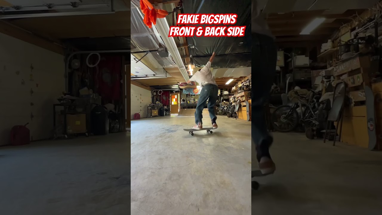 Fakie Bigspins in slow motion 