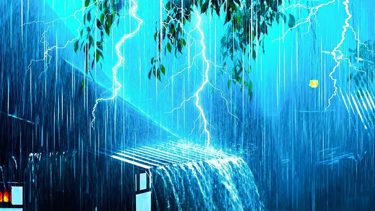 Sleep Deeply on a Stormy Night in a Cozy Cabin with Heavy Rain & Rolling Thunder on a Metal Roof