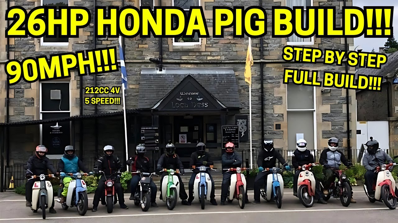 HOW TO BUILD STEP BY STEP 26HP 212CC HONDA C90 (90MPH!!!)