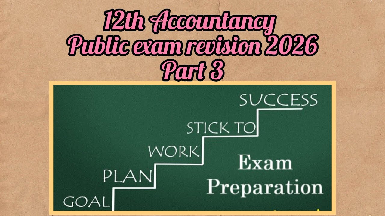 TN 12th Accountancy important public revision sums 2026 part 3