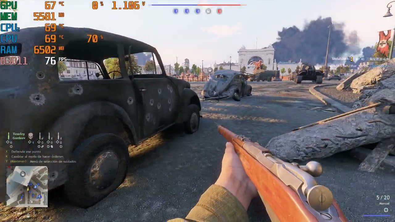 Así es jugar Enlisted en la RX 580
