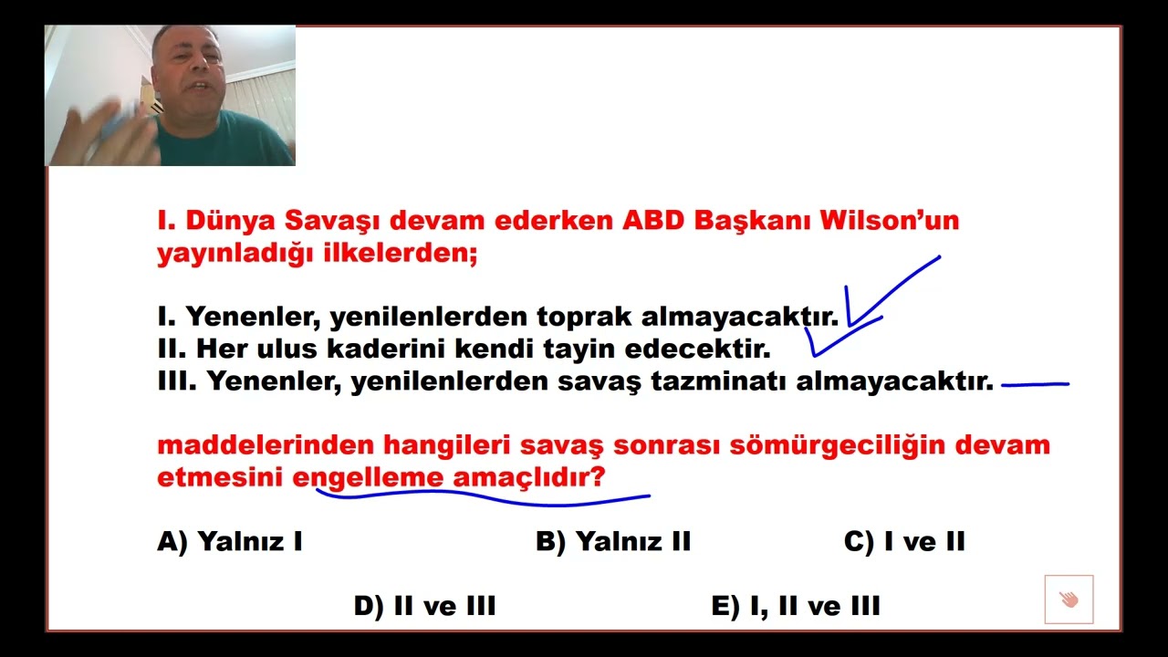 36-I  DÜNYA SAVAŞI SORU ÇÖZÜMÜ