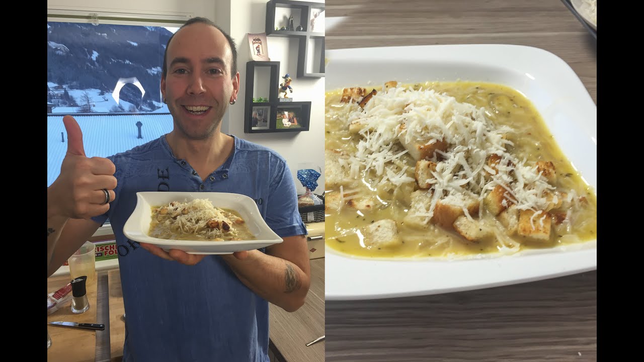 Französisch Italienische Zwiebelsuppe