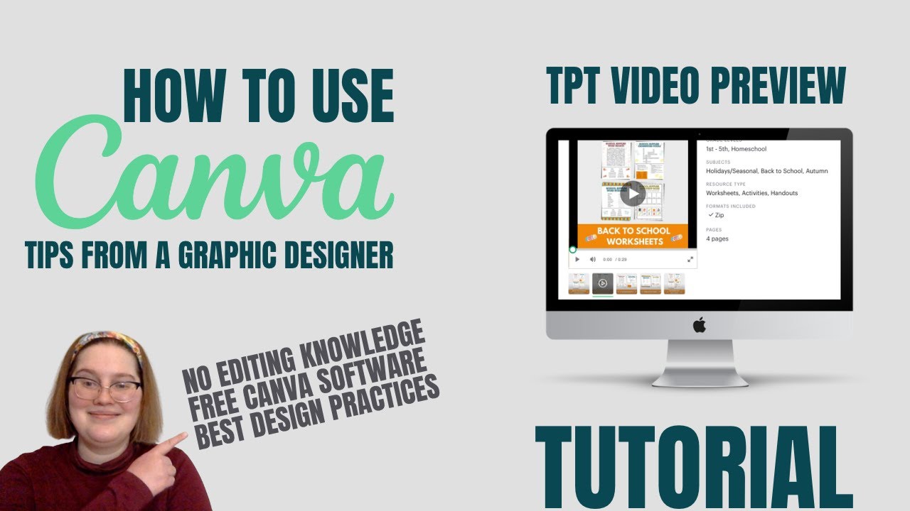 Create Stunning Video Previews for TPT Listings using Canva | Step-by-Step Tutorial