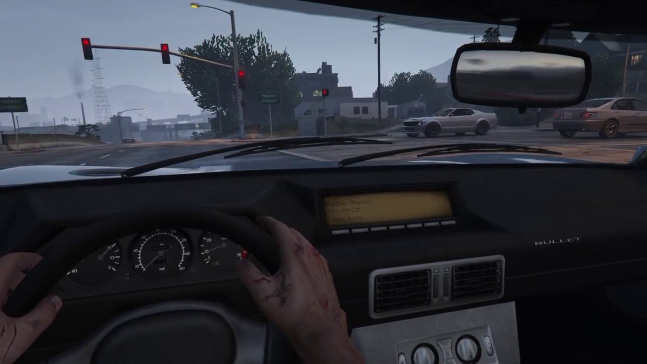 A Normal Drive In GTA 5 | Casual Drive From The Airport To The Desert In First Person GTA V [HD]