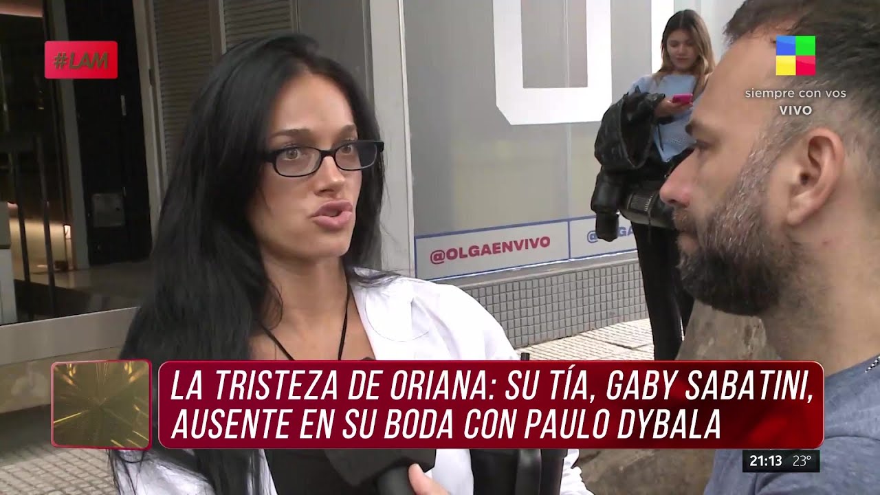 📢 Oriana Sabatini y la TRISTEZA por la ausencia de su tía Gabriela Sabatini en su boda